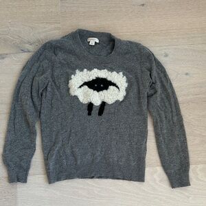Crewcuts girls Gray Sweater with Sheep Design sz 8
